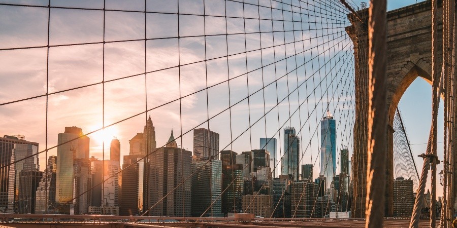 Ponte di Brooklyn e Manhattan, NYC